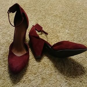 Low maroon heels